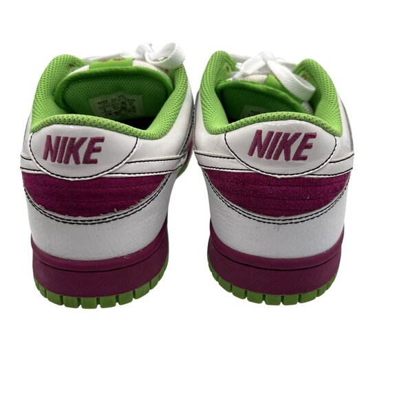 Nike Dunk Low Pro SB Womens 9 RARE Zebra White Burgundy Green Sneakers Skater - Picture 5 of 10